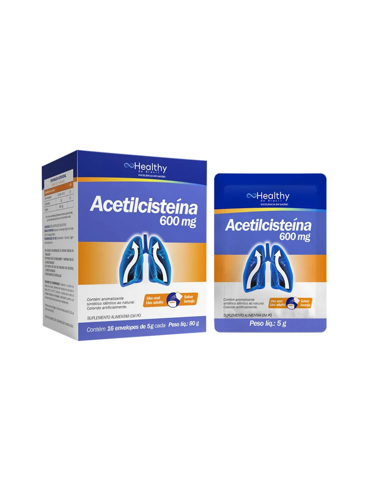Acetilcisteína 600 mg – Expectoração e Proteção Pulmonar Rápida - Imagem 2
