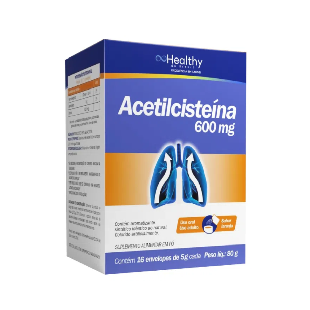Acetilcisteína 600 mg – Expectoração e Proteção Pulmonar Rápida